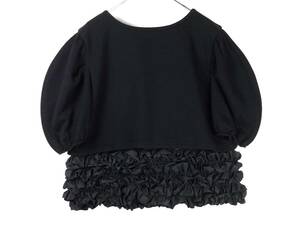 Rosy Monster ロージーモンスター 今季24AW pinelily sweat tops パインリリー スウェット トップスF ブラック 新品 フリル セットアップ