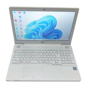 ★【驚速 FUJITSU AH50/B3 i7-7700HQ 2.80GHz x8+8GB+SSD480GB 15インチノートPC】Win11+Office2021/USB3.0/WEBカメラ■E041928