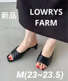 【LOWRYS FARM】 パフミュール　Mサイズ ブラック