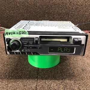 AV12-520 激安 カーステレオ clarion クラリオン PM-1737U 0053326 カセットデッキ FM/AM オーディオ 簡易動作確認済み 中古現状品