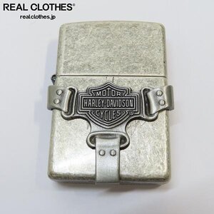 ZIPPO/ジッポー HARLEY DAVIDSON/ハーレーダビッドソン ハーネス メタル貼り 99年製 /UPK