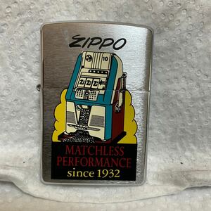 2002年4月製スロットマシーンMATCHLESS PERFORMANCE zippo ジッポ ライター未使用