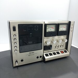 ジャンク品 Aurex オーレックス カセットデッキ PC-6030 TAPE DECK 日本製 電源スイッチ破損 通電不可 部品取り 現状品 レア【道楽札幌】