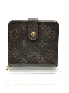 【中古】Louis Vuitton ルイヴィトン モノグラム コンパクト ジップ 二つ折り 財布 型番：M61667 シリアル：MI1021【送料無料/匿名配送】