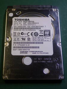 TOSHIBA 2.5インチHDD SATA MQ01ABF032 320GB 動作確認済(320034)