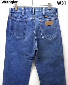 W31【Wrangler DENIM PANTS 13MWZ MADE IN U.S.A. ラングラー 13MWZ デニムパンツ オールド 古着 カウボーイカット ヴィンテージ】