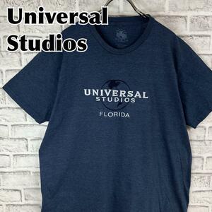 Universal Studios ユニバーサルスタジオ センターロゴ刺繍 フロリダ ユニバ Tシャツ 半袖 輸入品 春服 夏服 海外古着 映画 テーマパーク