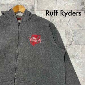 Ruff Ryders ラフライダース sweat hoodie スウェットパーカー ジップアップフーディ y2k ヴィンテージ HipHop B系 サイズ2XL 玉FL3353