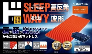 ☆送料2000円 情熱×西川の高反発 ウェーブ マットレス エニーマット WAVE MATTRESS ANY MAT シングル