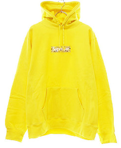 シュプリーム SUPREME 19AW BANDANA BOX LOGO HOODED SWEATSHIRT YELLOW XLサイズ バンダナ ボックス ロゴ フーディ スウェット パーカ 黄