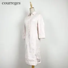 courreges ロゴ チェック ワンピース