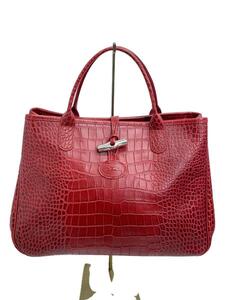 LONGCHAMP◆ハンドバッグ/レザー/RED