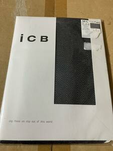 アツギ ICB クリアヘリンボーン柄 光沢あり チャコール パンスト タイツ ストッキング