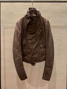 rick owens リックオウエンス バイカー レザージャケット ドレープ　jacket leather drape 13ss archive 40