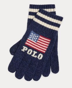 2024aw　新作!!　Polo Ralph Lauren Intarsia-Knit Flag Touch Gloves　グローブ　ロサンゼルスから最新本物をお届け!!