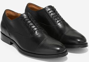 Cole Haan 28cm ビジネス オックスフォード キャップ ストレート チップ プレーン ブラック 黒 フォーマル スニーカー レザーXXX75