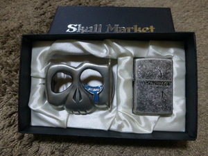 Skull Market・スカルマーケット●ZIPPO本体＋ZIPPO収納メタルバックルセット！