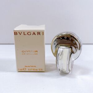 321【中古】BVLGARI ブルガリ オムニア クリスタリン EDT オードトワレ 5ml ミニチュアボトル フレグランス 香水 箱付き 現状品