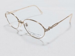 新品　BALENCIAGA　バレンシアガ　日本製　ブランド　メガネ　眼鏡　フルリム　軽い　高級感　綺麗　ゴールド