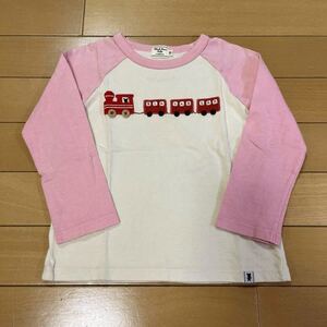 ★ミキハウス／ブラックベア★長袖Tシャツ ロンT 70-80 アップリケ付き♪