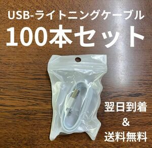 ライトニングケーブル1m100本iPhone充電器iPhone充電ケーブルまとめ売りスマホ純正品質セット売りスマートフォンUSB-ライトニングケーブル