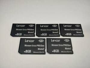 5枚セット　8GB　Lexar　メモリースティックプロデュオ　MEMORY STICK PRO DUO　フォーマット済み メモリーカード