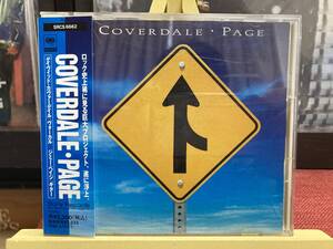 【CD】COVERDALE・PAGE ☆ S.T. 国内盤 93年 JP Sony ハードロック 名盤 Jimmy Page David Coverdale 歌詞対訳解説帯付き スリキズ