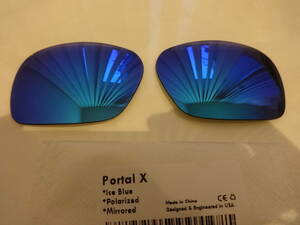 処分価格！★ ポータルエックス 用 カスタム偏光レンズ ICE BLUE Color Polarized 新品　Oakley PORTAL X