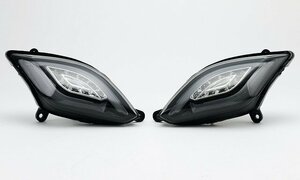 デイライト ブルー LED フラッシャーセット　ライトスモークレンズ フロントウインカーセット シグナスX3型 SE44J/1YP SE465