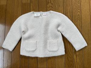 ザラベイビー zara baby ニット セーター 12-18か月 86cm アイボリーホワイト かわいい 女の子用 キッズ 1歳