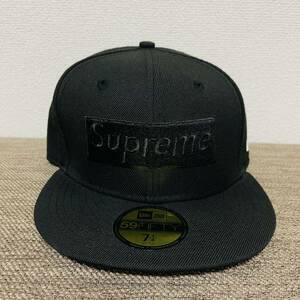 ほぼ新品 Supreme Tonal Box Logo New Era Cap Black 57.7cm 7 1/4 14aw 2014年 黒 ブラック トーナル ボックスロゴ ニューエラ キャップ