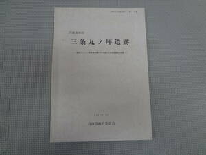 ひ2-f07【匿名配送・送料込】　三条久ノ坪遺跡　芦屋市所在　兵庫県文化財調査報告　168　　1997年12月　兵庫県教育委員会