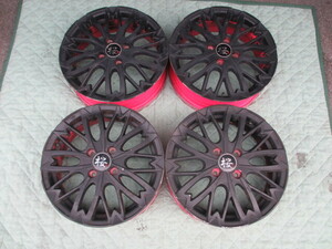 R-PRIDE　和道 桜 五分咲 FOR K-CAR 　4本　アルミホイール　15インチ 15x5.0J 4/100 INSET:45 アールプライド　廃盤サイズ 希少