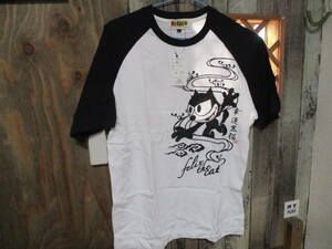 未使用　FELIX THE CAT フィリックス　招き猫　ラグラン　Tシャツ　ローライダー　USDM　US　アメリカ 雑貨 ビンテージ　当時物　レア