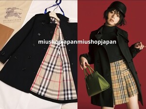 本物上質●　 バーバリーロンドン バーバリー ノバチェック トレンチコート BURBERRY　ネイビー　濃紺　ベルト付き　S M