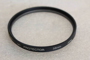 送料185円。中古。ケンコー kenko MC protector 58mm　保護フィルター　管理K1