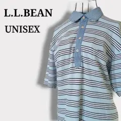 【エルエルビーン】UNISEX　レギュラーカラー　パターンボーダーポロシャツ