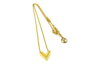 1円 LOUIS VUITTON ルイヴィトン M61083 エセンシャルV ネックレス ペンダント アクセサリー レディース ゴールド系 FB8210