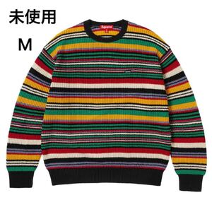 未使用 23fw Supreme Small Box Ribbed Sweater Multi size:M タグ、ステッカー付き シュプリーム スモール ボックス ロゴ logo セーター