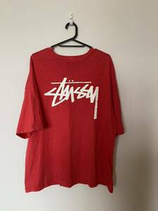 美品◆STUSSY ステューシー×チャンピオン　Tシャツ◆赤