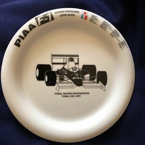 ＊レトロ＊激レア非売品　PIAA F1 中島悟　　　ジャンアレジ　TYRELL 019 陶器皿　当時物