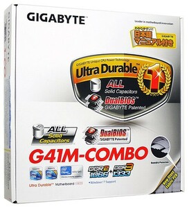 【中古】GIGABYTE マザーボード GA-G41M-COMBO LGA775 元箱あり [管理:30314905]