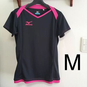 MIZUNO ミズノ　ゲームシャツ　レディース　M Vネック　ドライサイエンス　半袖Tシャツ 黒 ブラック スポーツウェア