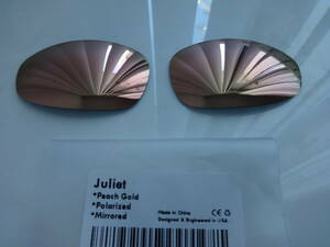 処分価格！！★オークリー ジュリエット用 カスタム偏光レンズ PEACH GOLD Color Polarized 新品 OAKLEY JULIET 