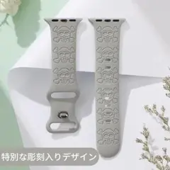 ☘️Apple Watch バンド アップルウォッチ バンド シリコン 頭蓋骨