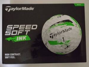 【外箱に微キズ有】送料無料 新品 1ダース 12球 TaylorMade テーラーメイド 日本正規品 SPEEDSOFT INK スピードソフト インク グリーン 緑