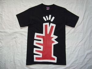 ☆美品☆ Keith Haring BY HOUSE OF Field パトリシア・フィールド × キース・ヘリング Tシャツ sizeS 黒 ☆USA古着 POP ART POPSHOP 90s