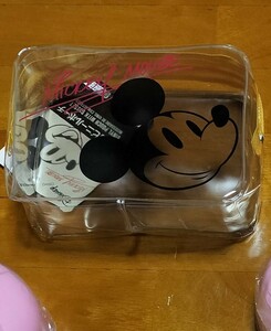 東京ディズニーランド　ミッキーマウス　ビニールポーチ　バッグ　15cm　財布　pouch　ポシェット　透明　ミッキー