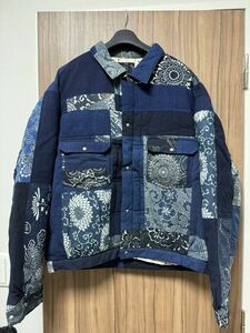 visvim ict 101XX DOWN JKT KOFU INDIGO PATTERN サイズ2 未使用品