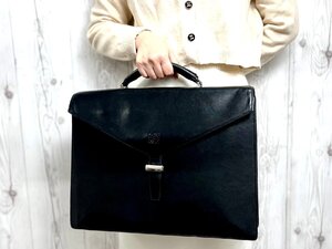 美品 LOEWE ロエベ アナグラム ビジネスバッグ ハンドバッグ バッグ レザー 黒 A4収納可 メンズ 78903Y